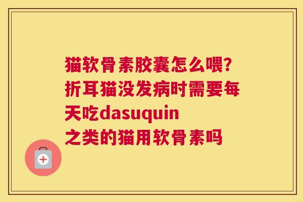 猫软骨素胶囊怎么喂？折耳猫没发病时需要每天吃dasuquin之类的猫用软骨素吗