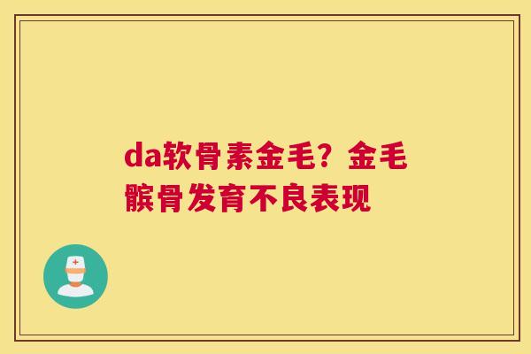da软骨素金毛？金毛髌骨发育不良表现