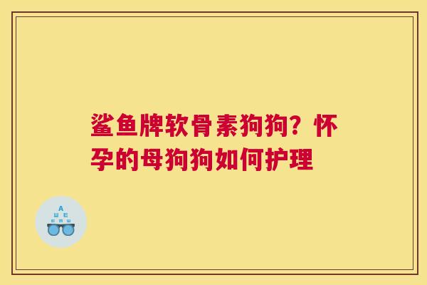 鲨鱼牌软骨素狗狗？怀孕的母狗狗如何护理