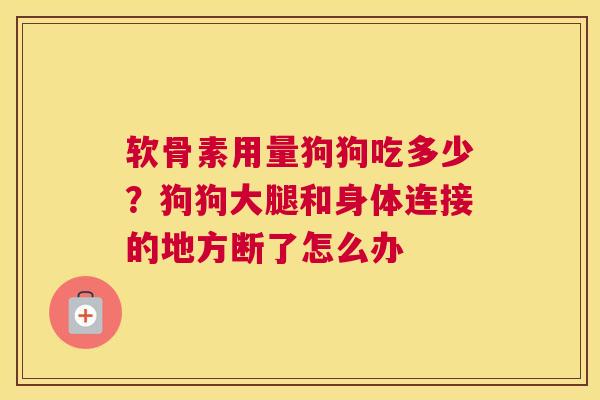 软骨素用量狗狗吃多少？狗狗大腿和身体连接的地方断了怎么办