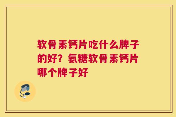 软骨素钙片吃什么牌子的好？氨糖软骨素钙片哪个牌子好