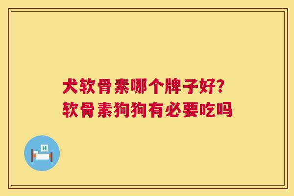 犬软骨素哪个牌子好？软骨素狗狗有必要吃吗