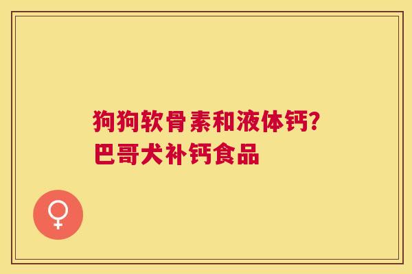 狗狗软骨素和液体钙？巴哥犬补钙食品