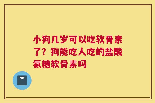小狗几岁可以吃软骨素了？狗能吃人吃的盐酸氨糖软骨素吗