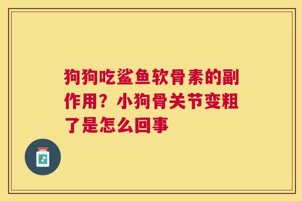 狗狗吃鲨鱼软骨素的副作用?小狗骨关节变粗了是怎么回事