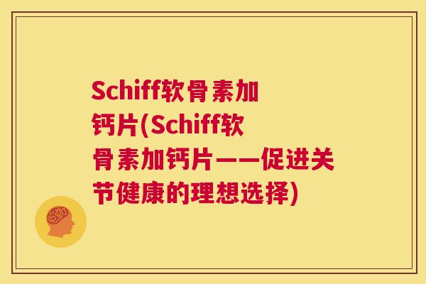 Schiff软骨素加钙片(Schiff软骨素加钙片——促进关节健康的理想选择)