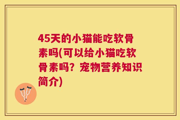 45天的小猫能吃软骨素吗(可以给小猫吃软骨素吗？宠物营养知识简介)
