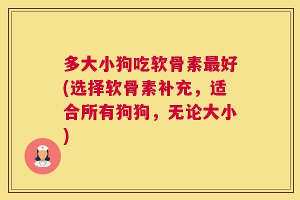 多大小狗吃软骨素最好(选择软骨素补充，适合所有狗狗，无论大小)
