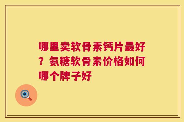 哪里卖软骨素钙片最好？氨糖软骨素价格如何哪个牌子好