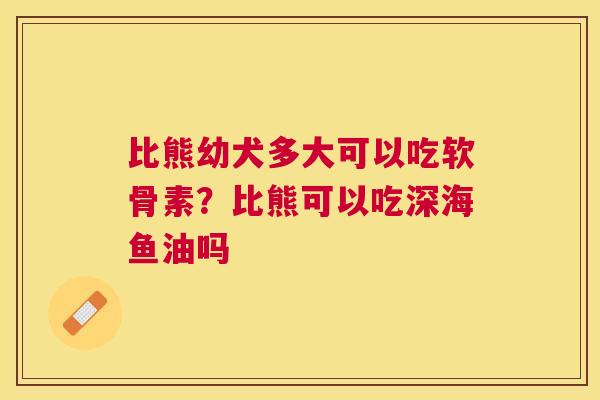比熊幼犬多大可以吃软骨素？比熊可以吃深海鱼油吗