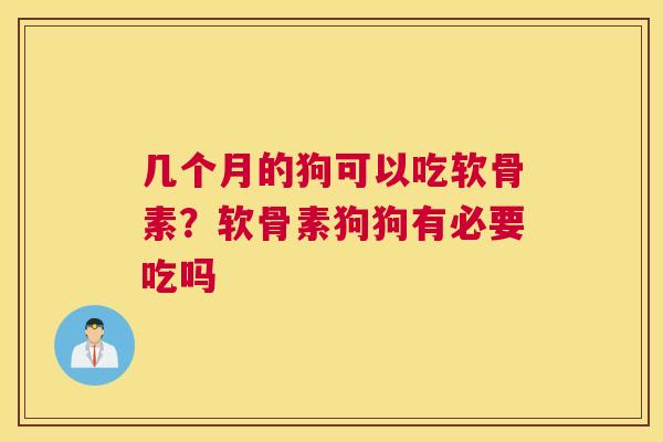 几个月的狗可以吃软骨素？软骨素狗狗有必要吃吗