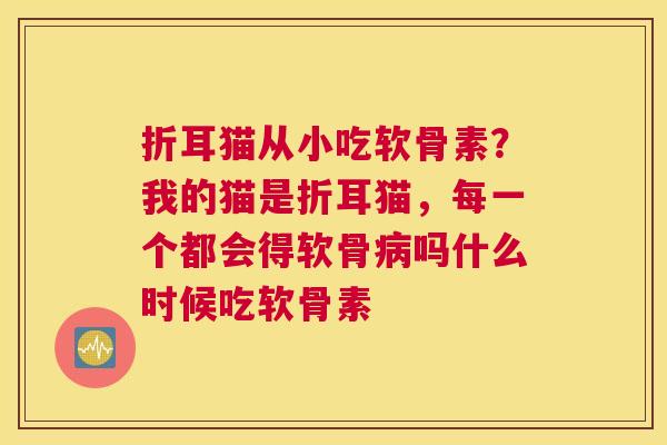 折耳猫从小吃软骨素？我的猫是折耳猫，每一个都会得软骨病吗什么时候吃软骨素