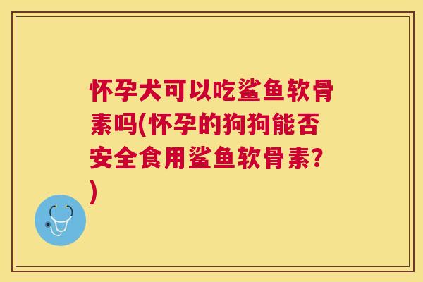 怀孕犬可以吃鲨鱼软骨素吗(怀孕的狗狗能否安全食用鲨鱼软骨素？)