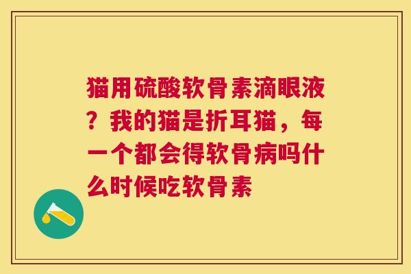 猫用硫酸软骨素滴眼液？我的猫是折耳猫，每一个都会得软骨病吗什么时候吃软骨素