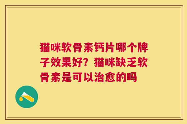 猫咪软骨素钙片哪个牌子效果好?猫咪缺乏软骨素是可以治愈的吗