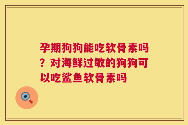 孕期狗狗能吃软骨素吗？对海鲜过敏的狗狗可以吃鲨鱼软骨素吗