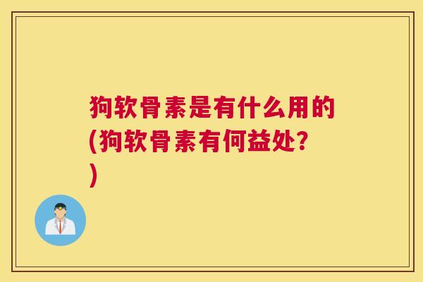 狗软骨素是有什么用的(狗软骨素有何益处？)