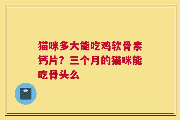 猫咪多大能吃鸡软骨素钙片？三个月的猫咪能吃骨头么
