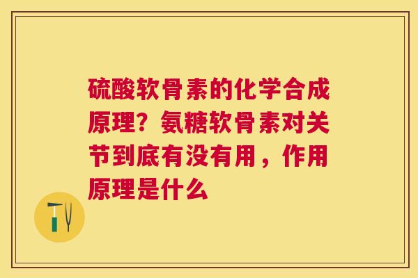 硫酸软骨素的化学合成原理？氨糖软骨素对关节到底有没有用，作用原理是什么