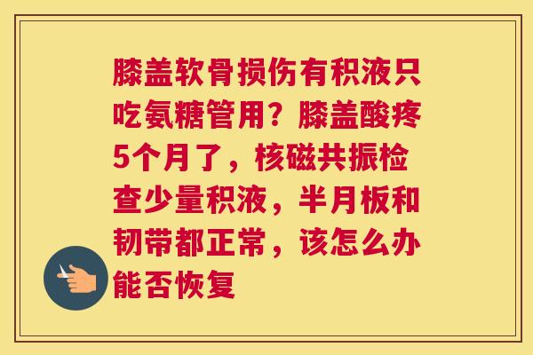 膝盖软骨损伤有积液只吃氨糖管用？膝盖酸疼5个月了，核磁共振检查少量积液，半月板和韧带都正常，该怎么办能否恢复