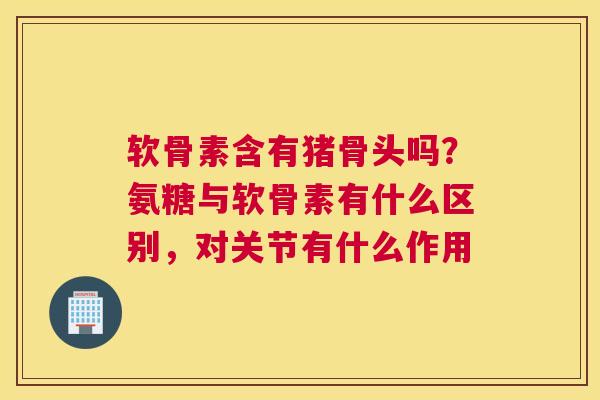 软骨素含有猪骨头吗？氨糖与软骨素有什么区别，对关节有什么作用