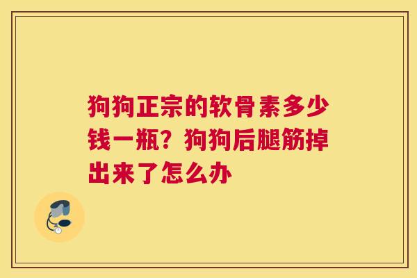 狗狗正宗的软骨素多少钱一瓶？狗狗后腿筋掉出来了怎么办