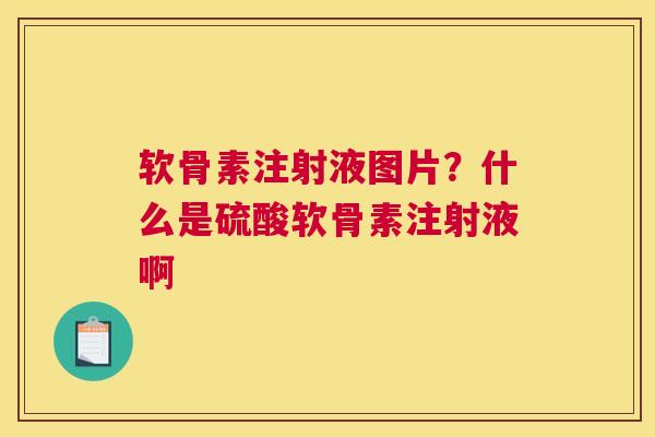 软骨素注射液图片？什么是硫酸软骨素注射液啊