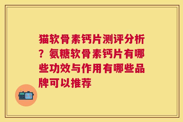 猫软骨素钙片测评分析？氨糖软骨素钙片有哪些功效与作用有哪些品牌可以推荐