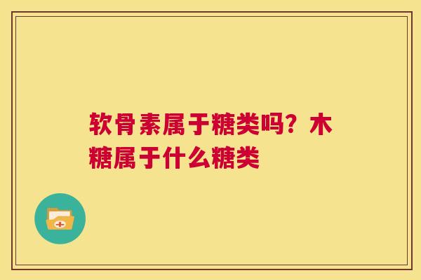 软骨素属于糖类吗？木糖属于什么糖类