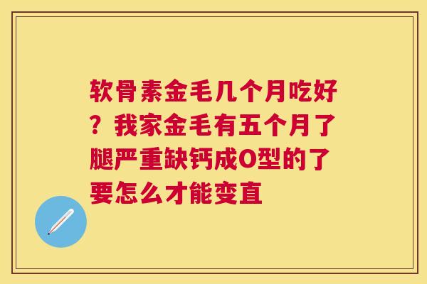 软骨素金毛几个月吃好？我家金毛有五个月了腿严重缺钙成O型的了要怎么才能变直