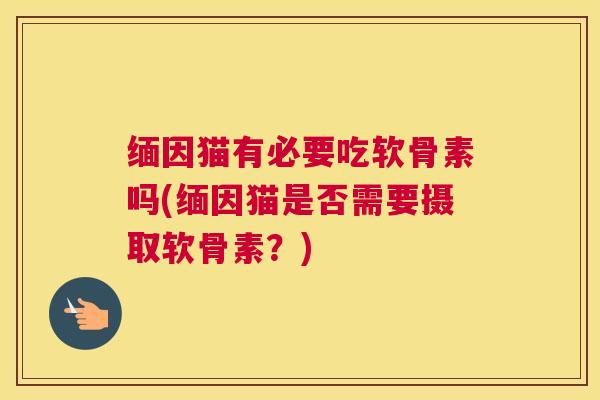 缅因猫有必要吃软骨素吗(缅因猫是否需要摄取软骨素？)