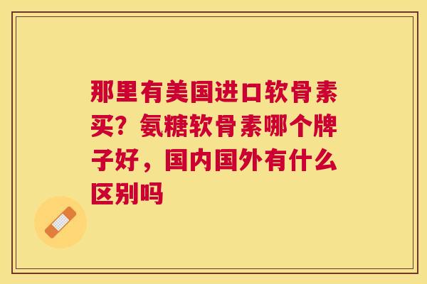 那里有美国进口软骨素买？氨糖软骨素哪个牌子好，国内国外有什么区别吗