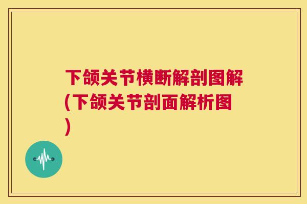 下颌关节横断解剖图解(下颌关节剖面解析图)