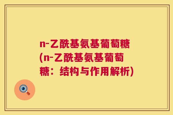 n-乙酰基氨基葡萄糖(n-乙酰基氨基葡萄糖：结构与作用解析)