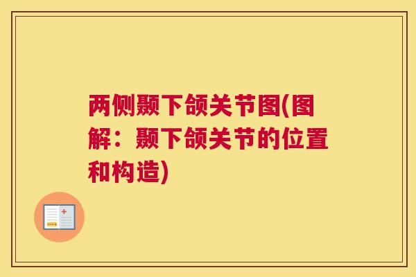 两侧颞下颌关节图(图解：颞下颌关节的位置和构造)