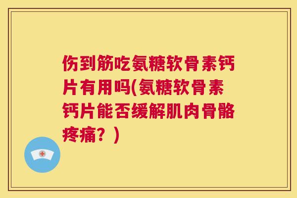 伤到筋吃氨糖软骨素钙片有用吗(氨糖软骨素钙片能否缓解肌肉骨骼？)