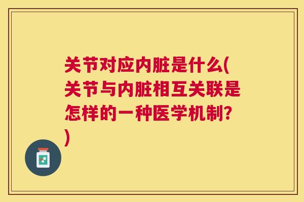 关节对应内脏是什么(关节与内脏相互关联是怎样的一种医学机制？)
