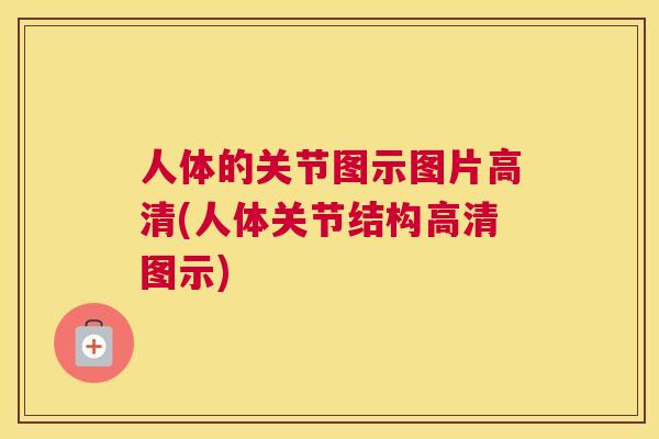 人体的关节图示图片高清(人体关节结构高清图示)