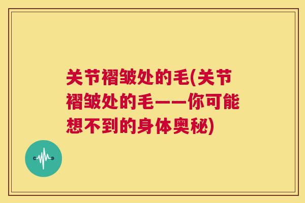 关节褶皱处的毛(关节褶皱处的毛——你可能想不到的身体奥秘)