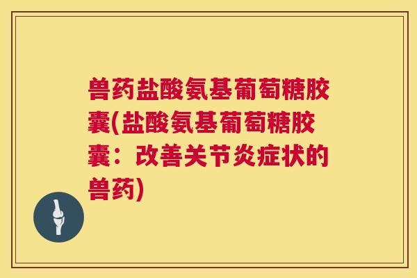兽药盐酸氨基葡萄糖胶囊(盐酸氨基葡萄糖胶囊:改善关节状的兽药) 兽药盐酸氨基葡萄糖胶囊(盐酸氨基葡萄糖胶囊:改善关节状的兽药)