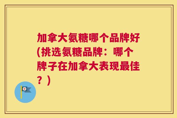 加拿大氨糖哪个品牌好(挑选氨糖品牌：哪个牌子在加拿大表现最佳？)