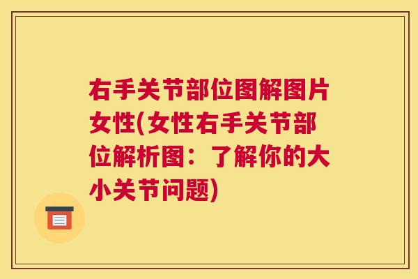 右手关节部位图解图片女性(女性右手关节部位解析图：了解你的大小关节问题)