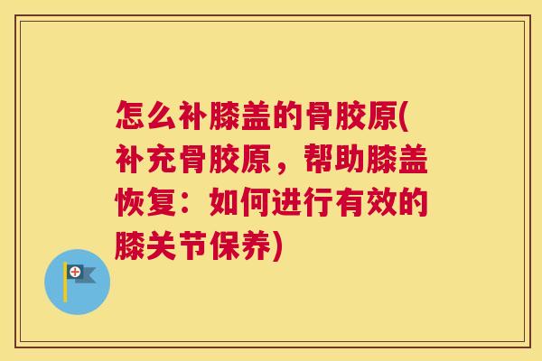 怎么补膝盖的骨胶原(补充骨胶原，帮助膝盖恢复：如何进行有效的膝关节保养)