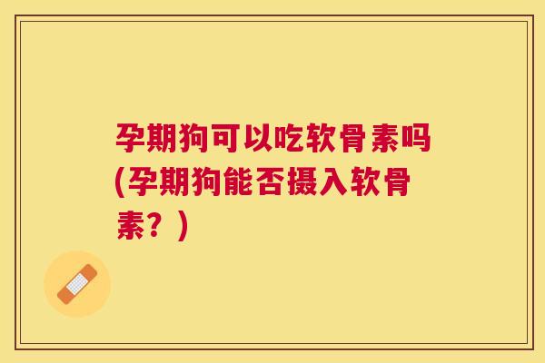 孕期狗可以吃软骨素吗(孕期狗能否摄入软骨素？)