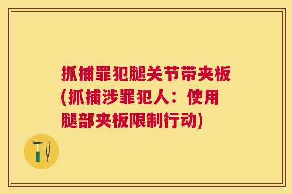 抓捕罪犯腿关节带夹板(抓捕涉罪犯人：使用腿部夹板限制行动)