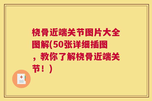 桡骨近端关节图片大全图解(50张详细插图，教你了解桡骨近端关节！)
