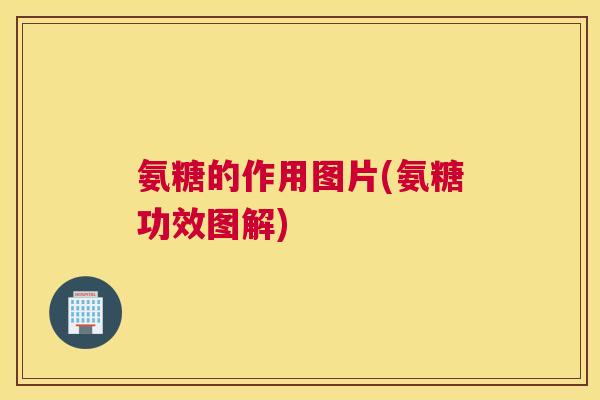 氨糖的作用图片(氨糖功效图解)