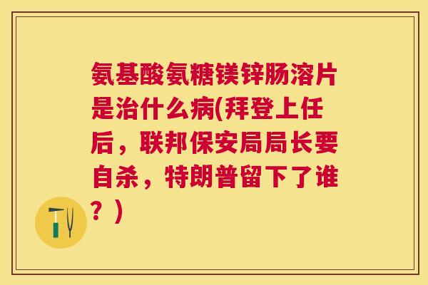 氨基酸氨糖镁锌肠溶片是治什么病(拜登上任后，联邦保安局局长要自杀，特朗普留下了谁？)