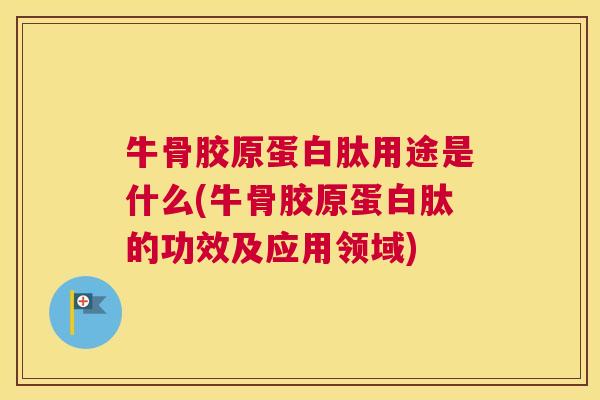 牛骨胶原蛋白肽用途是什么(牛骨胶原蛋白肽的功效及应用领域)