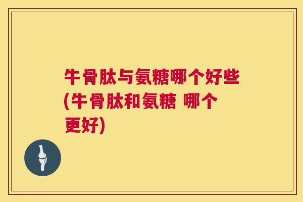 牛骨肽与氨糖哪个好些(牛骨肽和氨糖 哪个更好)